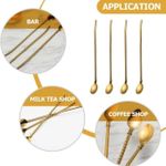 product_image_name-Generic-Paille et cuillère, ensemble 2 en 1 pailles longues et cuillère pour cocktail de fruits avec brosse de nettoyage - Lot de 6 avec brosse de nettoyage (doré)-7