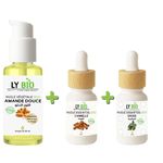 LY BIO PACK HUILE AMANDE DOUCE 50ml - POMPE + HUILE ESSENTIEL CANNELLE 10ML + HUILE ESSENTIEL SAUGE 10ML