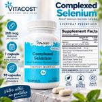 VITACOST Complexed Selenium - Albion® Selenium Glycinate Complex, 90 Capsules - image 3