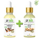 LY BIO PACK HUILE GIROFLE 50ML - PIPETTE + HUILE SOJA 50ML - PIPETTE