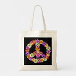 product_image_name-Generic-Tote Bag Peace Panel Floral Cup on Black Unique, haute qualité-3
