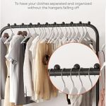 product_image_name-Generic-Portant à Vêtements en Métal avec Étagère – Porte-Manteaux Portable à Barre Unique-3