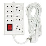 مشترك كهرباء 7 منافذ، كابل تمديد 1.5 متر