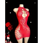 product_image_name-Generic-فستان شبكي شفاف وجريء، ملابس داخلية مثيرة مع ياقة ذات فتحات أنثوية وشبكة ضيقة، قميص نوم مثير للنساء، قميص نوم بدون أكمام-2