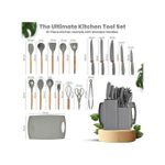 product_image_name-Generic-Lot de 19 ustensiles de cuisine et couteaux en inox avec planche à découper-5