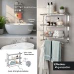 product_image_name-Generic-Étagère de Salle de Bain à 3 Niveaux - Support Mural Multifonction-8
