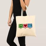 product_image_name-Generic-Tote bag Peace Love Skinks Unique, haute qualité-1