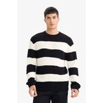 product_image_name-Defacto-بلوفر تريكو قصة مريحة بياقة مستديرة-3