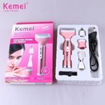 product_image_name-Kemei-KM-6637 Rasoir électrique multifonctions, Epilateur Rechargeable 4 en1-1