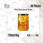 product_image_name-Generic-Lot de 56 Bocal Standard Bast en Verre Transparent - 720ml-3