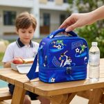 Generic حقيبة غداء شبه هيكلية بسحاب وأشرطة متعددة - image 3