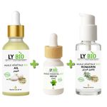 LY BIO PACK HUILE AIL 50ML - PIPETTE + HUILE ESSENTIEL MENTHE 10ML + HUILE ROMARIN 50ml - POMPE