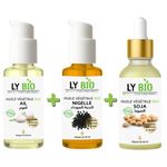LY BIO PACK HUILE AIL 50ML - POMPE + HUILE NIGELLE 50ML - POMPE + HUILE SOJA 50ML - PIPETTE