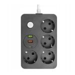 product_image_name-Generic- Multiprise Intelligente avec 4 Prises Secteur et 3 Ports USB (2 USB-A + 1 USB-C) – Power Strip Sécurisé 2.1A Auto-4