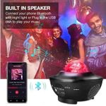 product_image_name-Generic-Projecteur à lumière de nuit avec télécommande, projecteur haut-parleur Bluetooth-4