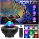 product_image_name-Generic-Projecteur à lumière de nuit avec télécommande, projecteur haut-parleur Bluetooth-6
