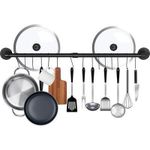 product_image_name-Generic-Barre de cuisine, acier inoxydable, barre de suspension, cuisine, ustensiles de cuisine, support, porte-gobelet avec 12 crochets 50Cm-1