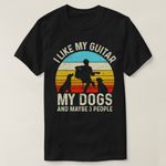 product_image_name-Generic-I Like My Guitar Dogs Maybe 3 People Guitarist T-Shirt unique design - t shirt tres bon qualite-2