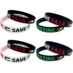 Pack 8 pièces Bracelets Free Palestine Free Gaza en Silicone Unisex