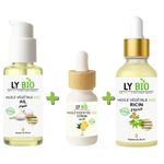 LY BIO PACK HUILE AIL 50ML - POMPE + HUILE ESSENTIEL CITRON 10ML + HUILE RICIN 50ml - PIPETTE
