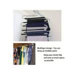 product_image_name-Generic-2 pcs Set 5 en 1 Cintre, Porte-pantalon en acier inoxydable antidérapant de Type S, support de rangement pour pantalons, Jeans, écharpes, vêtements, serviettes, garde-robe, salle de bain-6