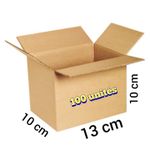 Carton d'emballage 100 Pièces pour Vendeurs 13/10/10 cm