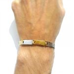product_image_name-Generic-Bracelet En Acier Inoxydable Argenté + Doré Unisex Reglable-4