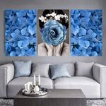 لوحة فنية صورة حائطية حديثة 3 قطع الابعاد  100 / 50 سم