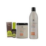 Macadamia Shampooing 1000ml+Masque 1000ml+Sérum 50ml pour les cheveux colorés