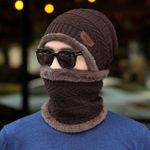 product_image_name-Generic-Chapeau d'hiver - Non spécifié - Bonnet en laine - Protection d'oreilles - Couleur marron - Pour hommes-3