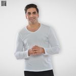 product_image_name-Noa Noa- تيشيرت رجالي أبيض بأكمام طويلة ورقبة V 100% قطن-3