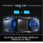 product_image_name-Generic-مرآة الرؤية الخلفية الداخلية للسيارة العالمية ، مضادة للوهج ، سطح بزاوية عريضة ،كاميرا مرآة الرؤية الخلفية 5.5 "1080P Car DVR Mirror Video Recorder-4