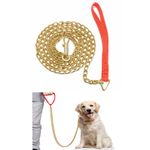 product_image_name-Generic-1M مقود الكلب سلسلة معدنية قابل للتعديل الكلب طوق ، الذهب-1