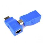 Adaptateur HDMI 4k Extendeur,HDMI vers réseau RJ45 _bleu