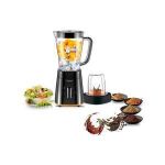 product_image_name-Kenwood-Blender + 1 Mini hachoir ,2 vitesses 4 Lames 500W Capacité 2L couleur noir/orange-2