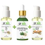 LY BIO PACK HUILE AIL 50ML - POMPE + HUILE HYDRATANTE & NUTRITIVE 50ML - PIPETTE + HUILE SOJA 50ML - POMPE