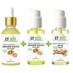 LY BIO PACK HUILE AMANDE DOUCE 50ML - PIPETTE + HUILE AMANDE DOUCE 50ml - POMPE + HUILE SOJA 50ML - POMPE