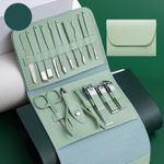 product_image_name-Generic-Kit de Manucure & Pédicure 16 Pièces – Compact et Élégant Vert + Sticker-2