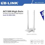product_image_name-Lb Link-WDN1300H – محول واي فاي USB عالي الأداء بسرعة 1300 ميجابت في الثانية، ثنائي النطاق 2.4 جيجاهرتز و5 جيجاهرتز، مزود بهوائي عالي الطاقة 6 ديسيبل، متوافق مع أنظمة ويندوز وماك ولينكس – مثالي للألعاب، وبث الفيديو عالي الدقة، والتصفح فائق السرعة.-2
