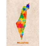 Palestine map  Poster Chambre Haute Qualité