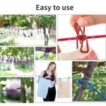 product_image_name-Generic-Corde À Linge Élastique Portable Avec 12 Crochets bleu-3