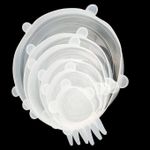 product_image_name-Generic-6 PCS Silicon de conservation transparent réutilisables - étirables - étanches-3