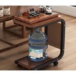 product_image_name-Generic-Table d’Appoint Mobile en Forme de C – Table de Lit et Canapé Multi-usage avec Roulettes et Double Rangement-2