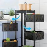 product_image_name-Generic-رف تخزين دوار بخمسة أرفف مزود بعجلات، عربة مطبخ متعددة الوظائف متنقلة، منظم منزلي معدني مقاوم للصدأ، موفر للمساحة-3