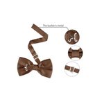 product_image_name-Generic-Nœud papillon brun réglable pour homme-4