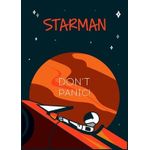 Starman in front of mars poster Poster Chambre Haute Qualité