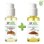 LY BIO PACK HUILE CANNELLE 50ML - POMPE + HUILE LIN 50ML - POMPE