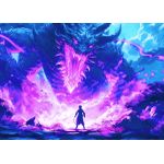 Mighty dragon cyberpunk  Style 2 Poster Chambre Haute Qualité