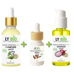 LY BIO PACK HUILE CAMPHREE 50ML - PIPETTE + HUILE ESSENTIEL GIROFLE 10ML + HUILE OIGNON 50ML - POMPE