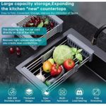 product_image_name-Generic-Égouttoir à Vaisselle en Acier Inoxydable à Poser sur Évier – Support Réglable Multifonction pour Séchage de Vaisselle, Fruits et Légumes-6